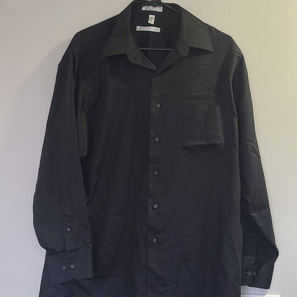 Mens Black button down dress shirt. Like NEW - Picture 1 of 3